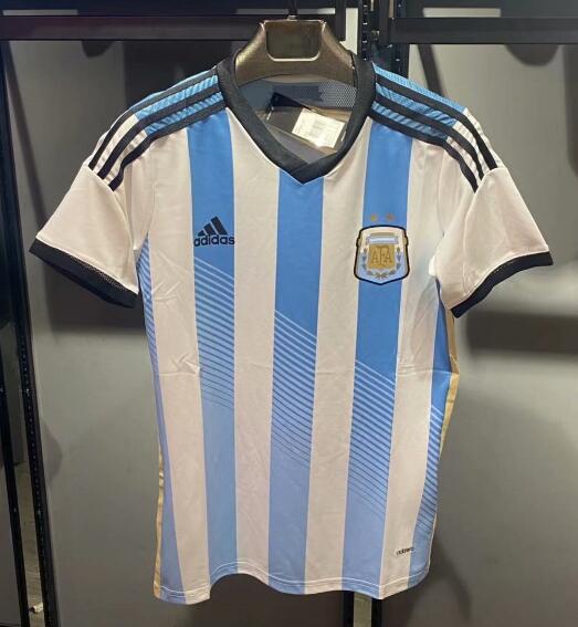 2014 Argentina Retro Home Kit Soccer Jersey